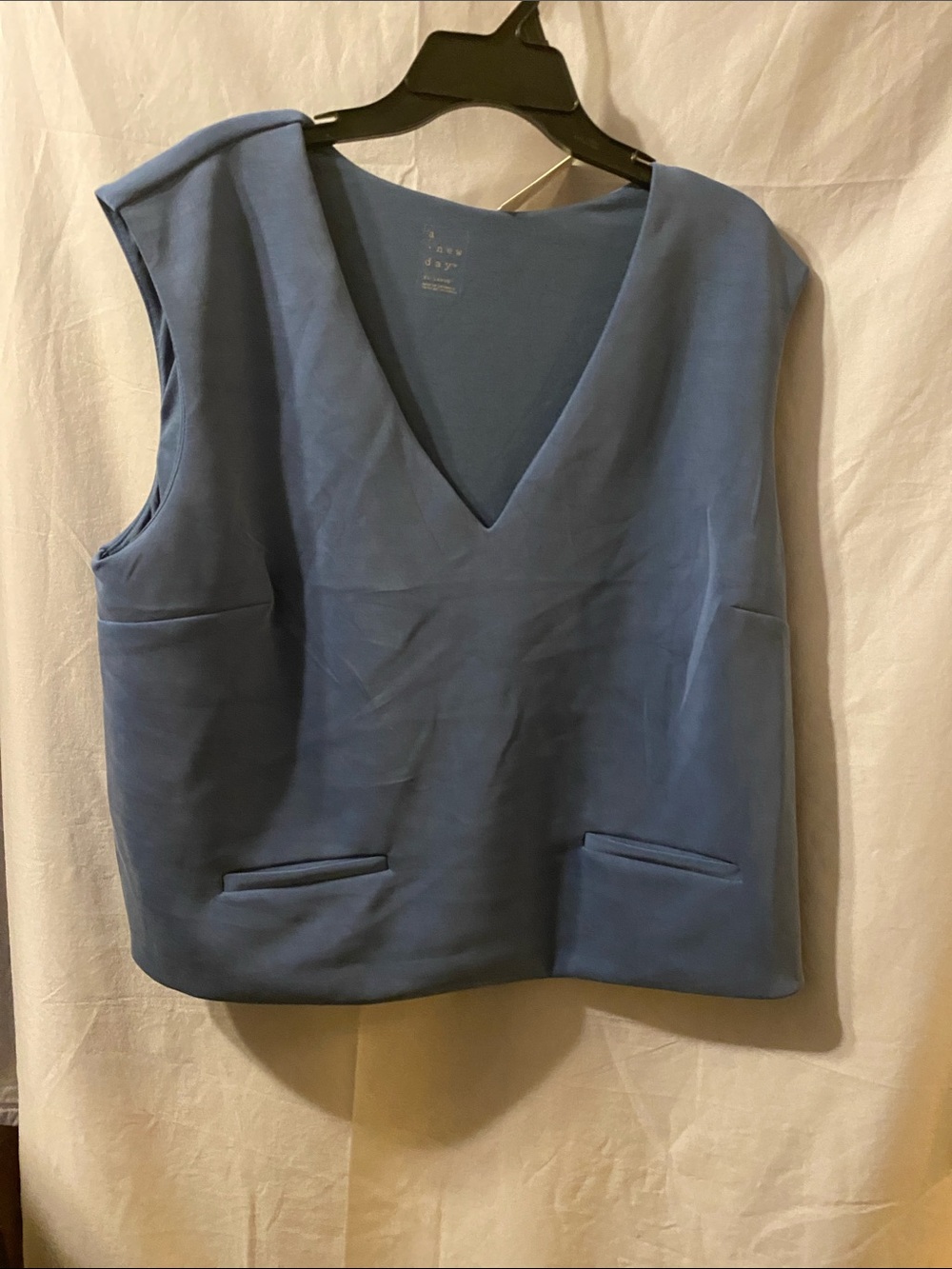 a new day Blue V-Neck Sleeveless Top